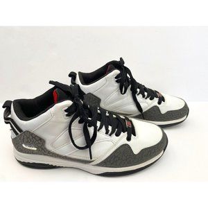 Men's Fubu Athletic Mid Cut Design White,Gray,Black and red accents Tennis Shoe
